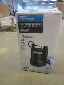 lot 468 image: Everbilt 16 HP Plastic Submersible Utility Pump (OPEN BOX)