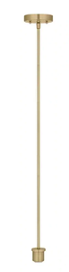 lot 411 image: Brushed Gold Pendant Light Kit with Full Metal Rod (OPEN BOX)