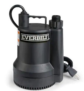 lot 70 image: Everbilt 16 HP Plastic Submersible Utility Pump, 1001092915 - SOLD AS IS