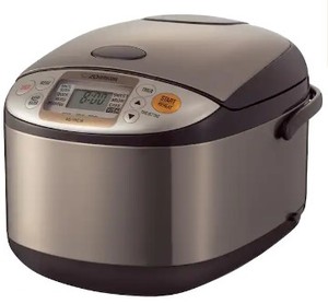 lot 92 image: Zojirushi Micom 10-Cup Stainless Steel Rice Cooker with Built-In Timer , Looks Slightly Used- SOLD AS IS