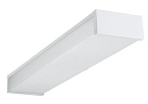 lot 98 image: Metalux WP 2 ft. 4000K Cool White 120-Volt White Integrated LED Wraparound Light - SOLD AS IS