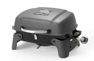 lot 127 image: Nexgrill 1-Burner Portable Propane Gas Table Top Grill in Black - SOLD AS IS