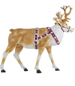 lot 150 image: Home Accents Holiday 4.5 ft LED Reindeer Holiday Yard Decoration - SOLD AS IS