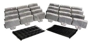 lot 165 image: ProFlex Decorative Faux Stone 10 ft. x 2.7 in. Gray Plastic No-Dig Landscape Edging Kit - SOLD AS IS