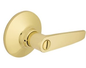 lot 166 image: Defiant Olympic Polished Brass Bed and Bath Door Handle - SOLD AS IS