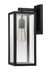 lot 62 image: Globe Electric Hurley 1-Light Black Outdoor Wall Lantern Sconce, 12151M - SOLD AS IS