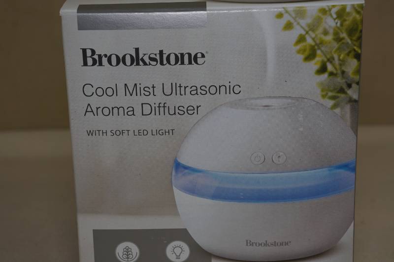 Brookstone Cool Mist Ultrasonic Aroma Diffuser with LED Light