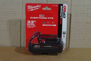 lot 19 image: Milwaukee M18 RedLithium CP2.0 Battery