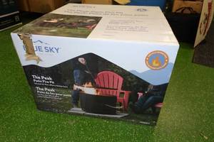 lot 57 image: NEW Blue Sky The Peak Smokeless Patio Fire Pit with Spark Screen