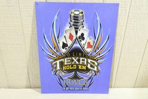 lot 83 image: Texas Hold Em Metal Sign