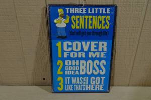 lot 87 image: Homer Simpson Novelty Metal Sign