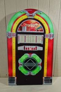 lot 92 image: Christmas Lighted Wall Juke Box