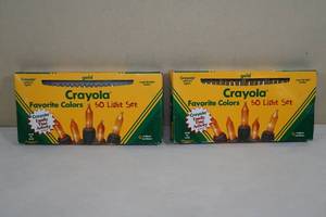 lot 156 image: 2 Sets Crayola IndoorOutdoor 50 Light Set -Gold