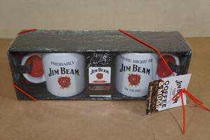 lot 169 image: Jim Beam Coffee and 2 Mug Gift Set