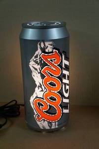lot 212 image: Coors Light Beer Rotating Can Light -Works