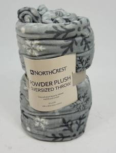 NorthCrest OverSized Powder Plush Throw