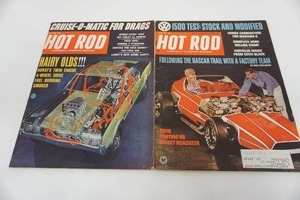 1966 May1967 July Hot Rod Magazines Hairy Olds Cruise-O-Matic for Drags, Twin Pontiac V8 Street Roadster