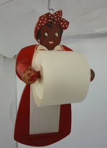 Black Americana Mammie Paper Roll Note Holder