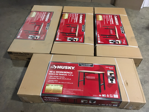 lot 15 image: Lot of 4 Not used Husky 48 in Workbench review pictures