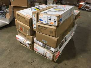 lot 17 image: Lot of assorted HDX Shelf Storage Units various models open box customer returns see pictures