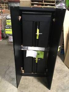 lot 20 image: Husky 4-Piece Regular Duty Welded Steel Garage Storage System in Black (78 in. W x 75 in. H x 19 in. D) open box customer return