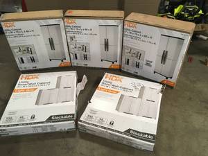 lot 33 image: Lot of assorted HDX Utility cabinets various models and conditions customer returns see pictures