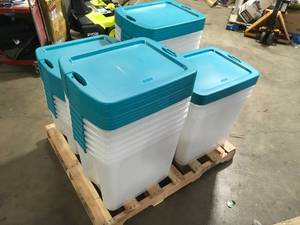 lot 37 image: Lot of Sterilite plastic storage containers review pictures customer returns see pictures