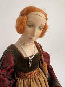 lot 945 image: Unmarked Artisan Doll with Lantern