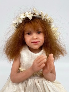 lot 1053 image: Sarah Niemela Doll Angel with a Floral Haku