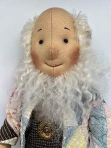 lot 966 image: Patty Gohman Artisan Felt Grandpa Elf Doll