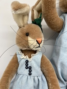 lot 969 image: Gaby Schlotz Artisan Jointed Mohair Bunny Trio