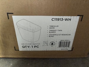 lot 13 image: Foundations 1.28 GPF Single Flush Toilet Tank Only in White