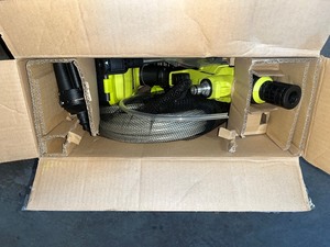 lot 25 image: Ryobi ONE HP 18V Brushless EZClean 600 PSI 0.7 GPM Cordless Cold Water Power Cleaner (Tool Only)