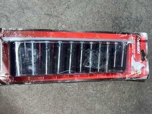 lot 28 image: 12 in. Drive Deep Metric Impact Socket Set (11-Piece)