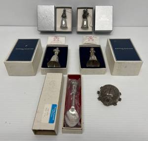 Group Including Reed & Barton Silver Plated Items And Wallice Silversmiths Bells