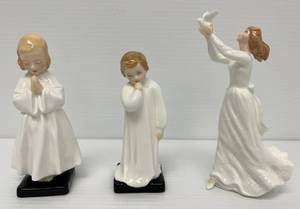 1878 Royal Doulton Bedtime , 1985 Darling & 1991  Thinking Of You Figurines