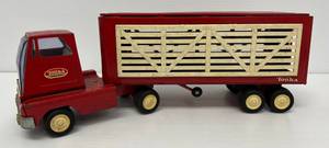 Antique Tonka Pressed Steel Cattle Truck ( Missing One Rear Door) 16 Long