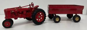 Antique Ertl Die-Cast Case Tractor And Wagon