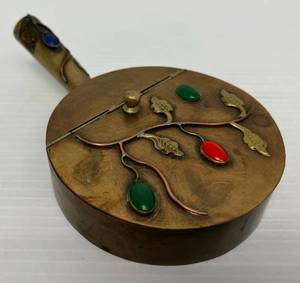 Vintage Chinese Silent Butler With Gemstones 7 38 x 4 12 x 1