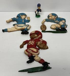 1976 Homco Metal Football Players Wall Dcor
