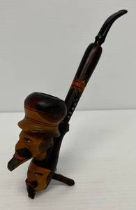 Vintage Hand Carved Figural Pipe Made In Italy 10 12