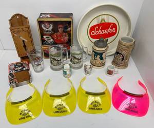 Group Of Vintage Beer Advertisment Items And More