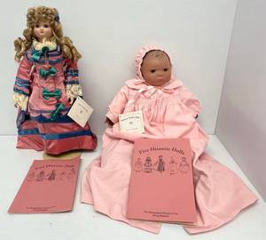 Pair Of Metropolitan Museum Of Art Dolls 1 Million-Dollar Baby Doll And 1 Parisienne Doll