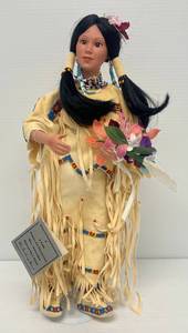 Vintage Danbury Mint Native American Doll