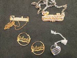 4 Pre-Personalized Jewelry Pieces...