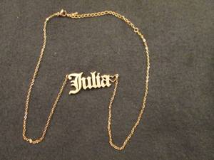 24K over Stainless Single Name Neck...