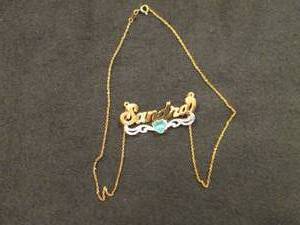 24K Gold Over Silver Birthstone Nam...
