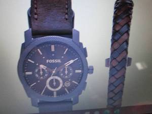FossiFossil Mens Machine Brown Lea...
