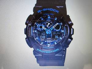 G-Shock Mens X-Large Black and Blu...