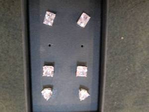 Tiara Sterling Silver 3-Pair Set of...